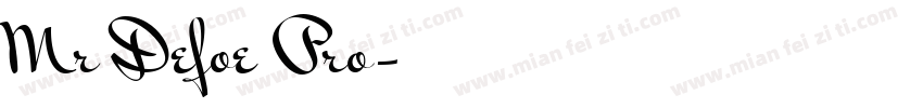 Mr Defoe Pro字体转换